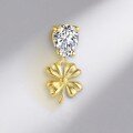 wholesale S925 Sterling Silver Four-leaf Clover Earrings For Women,,-0-2