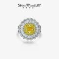 wholesale 925 Silver Ring with Daisy Design, 15ct Fat Square 7*7 High Carbon Diamond, Birthday Banquet Style, Collection by Shipei Jewelry-0-0