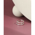 wholesale S925 Sterling Silver 470 Korean Version Ins Simple and Elegant Multi-pearl Double-layer Adjustable Ring for Women-0-1