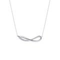 wholesale Metal Material Möbius Strip Necklace for Women, Light Luxury, Niche Design, Minimalist and Fashionable Infinity Collarbone Chain, Popular on TikTok Live Streams-0-4