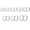 wholesale 925 Sterling Silver Earrings Minimalist Hoop Light Surface Luxury High-end Sense Unisex Earrings for Women and Men-0-4