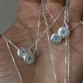 wholesale 925 Sterling Silver Baroque Button Pearl Necklace with Paraiba Blue Diamond Star Pendant French Retro Collarbone Chain-0-3