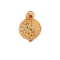 wholesale Gold-plated S925 ancient method silver engraved filigree sachet box pendant new Chinese style handmade DIY jewelry accessory-0-4