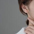 wholesale S925 Silver Korean Style Double Layer Chain Ear Clip for Women, Twist Simple Summer Ear Accessories G9421-0-3