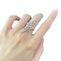 wholesale S925 silver new ins-style ring with simulated marquise diamond openable minimalist ring for export-0-4