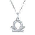 wholesale S925 Silver New Classic Twelve Zodiac Signs Series Pendant with D Color Moissanite, Unisex Necklace-0-11