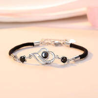 wholesale Metal material, one-piece order personalized European and American popular photo projection bracelet, unisex couple love bracelet, minimalist style-Platinum>Copper