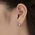 wholesale S925 Sterling Silver Cross-Border Bean-Shaped Pear Cut Zircon Design Light Luxury Ins Style Women's Earrings-0-1