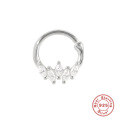 wholesale S925 Sterling Silver Marquise Diamond Piercing Cartilage Hoop Ear StudsINS-0-4