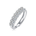 Sterling Silver Moissanite Egg Crown Ring, Trendy Stackable Wholesale Jewelry-0-3
