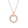 wholesale 18k Gold, Rose Gold, Au750, Platinum with Lab-Grown Diamond Genuine O-Pendant Necklace-0-1