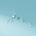 wholesale S925 Sterling Silver Fresh and Sweet Ins Style Niche Design Star Tassel Thread Ear Hook M06452-0-4