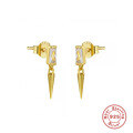 wholesale S925 Sterling Silver Square Diamond Polished Small Stud Earrings,。-0-0