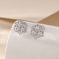 wholesale S925 Silver Small Niche European and American Fringe Brand Earrings Wholesale Pure Honeycomb Ear Studs-0-1