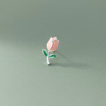 wholesale S925 Sterling Silver Drip Glaze Tulip Stud Earrings, Fresh Floral Earrings M02834-0-3