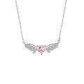 wholesale Metal material, cross-border viral angel wing micro-set zircon necklace for women, high-end feel, niche design, luxury collarbone necklace-0-4