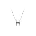 wholesale S925 Sterling Silver Full Diamond Letter H Necklace, Super Ethereal Niche Design High-End Sense Luxury Minimalist Collarbone Chain-0-4