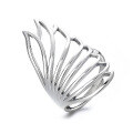 wholesale S925 Silver Retro Vintage Exaggerated Geometric Hollow-Out Wings Luxury Trendy Design Open Ring-0-4