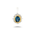 wholesale 14k Gold and S925 Silver London Blue Plated Premium Unisex Pendant-0-0
