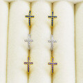 wholesale Metal S925, zirconia, cross ear for women, punk style, ins vintage, cross-border accessory-0-2