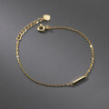 wholesale S925 Sterling Silver Mini Straight Bar Slender Shiny Bracelet Simple Polished Straight Rod Bracelet S5581-0-4