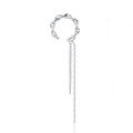 wholesale 925 Sterling Silver Curved Ear Cuff for Women, No Piercing, Vintage Minimalist Elegant Tassel Earrings, New Trendy-0-4