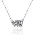 wholesale S925 Moissanite Necklace, New Sheng Yi Light Luxury Fashion Heart and Rectangle High-end Sense Women's Necklace-0-4