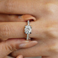S925 Silver 18K Gold Moissanite Engagement Ring for Women, Bull Head Design-0-1