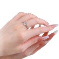 wholesale S925 Silver Four-Prong Setting 65mm Round Diamond Girlfriend Ring for Xiaohongshu Cross-Border Live Streaming-0-4