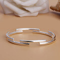 wholesale S990 Sterling Silver European and American Style Creative Design Bracelet, Japanese and Korean Version Minimalist Silver Bangle Women's Cross-Border New Accessories-0-4