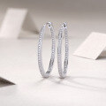 wholesale Metal S925 Cross-Border New Style Moissanite Hoop Earrings, Hot Seller on Temu and Amazon for Wholesale-0-0