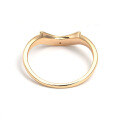 wholesale 925 Silver Gold Plated Japanese Minimalist Geometric V-Shaped Ring, Stackable, Delicate Engraved Women's Band Factory Wholesale-0-2