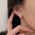 wholesale S925 Sterling Silver Swarovski Pearl Pig Nose Stud Earrings Women Korean Dongdaemun Summer New Arrivals-0-0