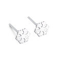 wholesale Sterling Silver S999 Ear Piercing Earrings for Women, Pure Silver Small and Mini Double-ended Ear Studs, Cartilage Ear Studs, Minimalist Ear Piercing Needle Ear Accessories-0-29
