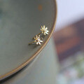 wholesale 9K Gold Wholesale Daisy Pure 9K Gold Mini Light Luxury Exquisite K Gold Earrings Women Cute Girlish Sense G-Dragon-0-1