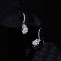 wholesale 925 Sterling Silver French Fashion Personality Socialite Elegant Floral Cluster Ear Studs with Luxurious Moissanite Earrings-0-1