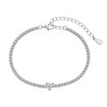 wholesale S925 Sterling Silver European and American Cross-Border Minimalist Women's Versatile Luxury High-End 8A Ice-Cut Tennis Bracelet Accessories-0-8