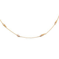 wholesale Wholesale from the source factory of Korean and Japanese-style jewelry: Stainless steel feather cross chain, marquise white topaz collarbone necklace, leaf pendant necklace-White Topaz Clavicle Necklace>925 Silver