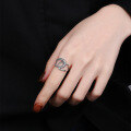 wholesale S925 Sterling Silver Korean-style Trendy Adjustable Open Cross Irregular Geometric Handmade Thai Silver Ring-0-2