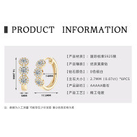 Sterling Silver Exaggerated European Cross-border Earrings with Moissanite Stars [Clearance Free Shipping]-Style G [Clearance Sale - Free Shipping] Gold  925 Silver