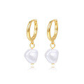 wholesale S925 Sterling Silver Retro Glass Bead Earrings With Pearl Accents For Women-0-13