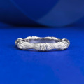 wholesale S925 Silver Bamboo Ring, Handcrafted with a Pulled-Filament Texture, Symbolizing Peace and Safety, Offering a Premium and Versatile Everyday Look-0-1