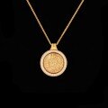 S925 Silver Rotating Eight Treasures Compass Lotus Pendant Necklace-0-6