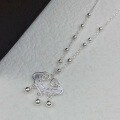wholesale  999 Silver Maker's Auspicious Cloud Peace Lock Necklace for Women, Fashionable and Minimalist, Niche National Trend Design, High-End Sense Longevity Lock-0-3