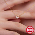 wholesale 925 Silver Hot-selling Versatile Diamond Waterdrop Pendant Necklace for Chic Sweater Outfits-0-1