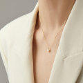 wholesale S925 silver Nalan oval pearl necklace women's daily Korean style minimalist luxury neck jewelry D6965-0-1