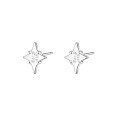wholesale S925 Sterling Silver Minimalist Four-Pointed Star Stud Earrings, Ins Style Design, Elegant Women's Jewelry M04367-0-4