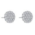 Metal Alloy Round Fashion Earrings with Sparkling Zircon, Essential Commuter Light Luxury Ins Style Accessories Wholesale-0-3