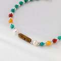 wholesale S925 silver fresh and sweet ins-style niche design synthetic turquoise pearl bracelet S7679-0-4