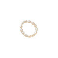 wholesale Metal material irregular pearl tail ring for women, summer fresh and elegant elastic string bead ring J9175-0-4